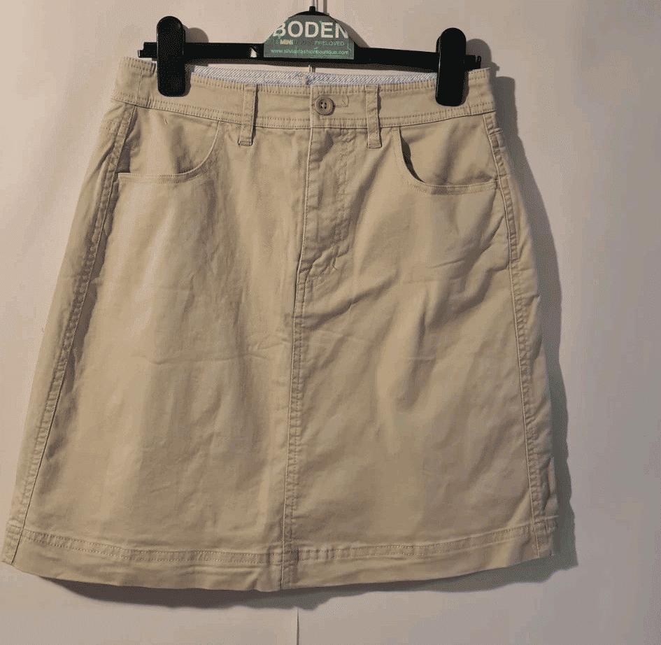 Thumbnail: Boden Ladies Nell Chino Skirt Beige Size UK 6 R0557 Brand New A18