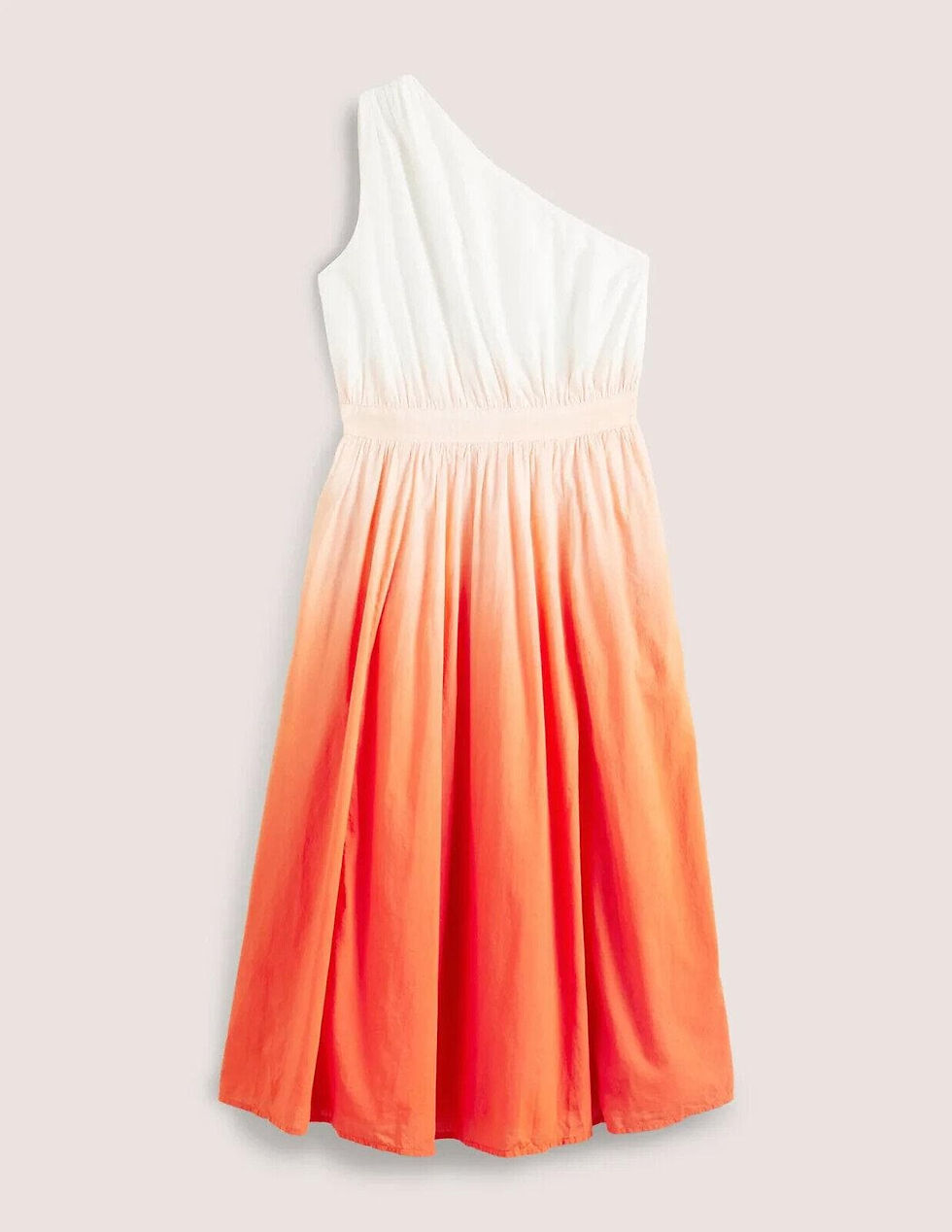 Thumbnail: Boden One Shoulder Midi Dress Firecracker Dip Dye Size Uk 14 Perfect D0414 D26