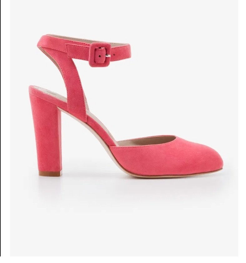 BODEN Bessie Heels Suede Leather Pink RRP £120 Size 40/6.5 Brand New H10