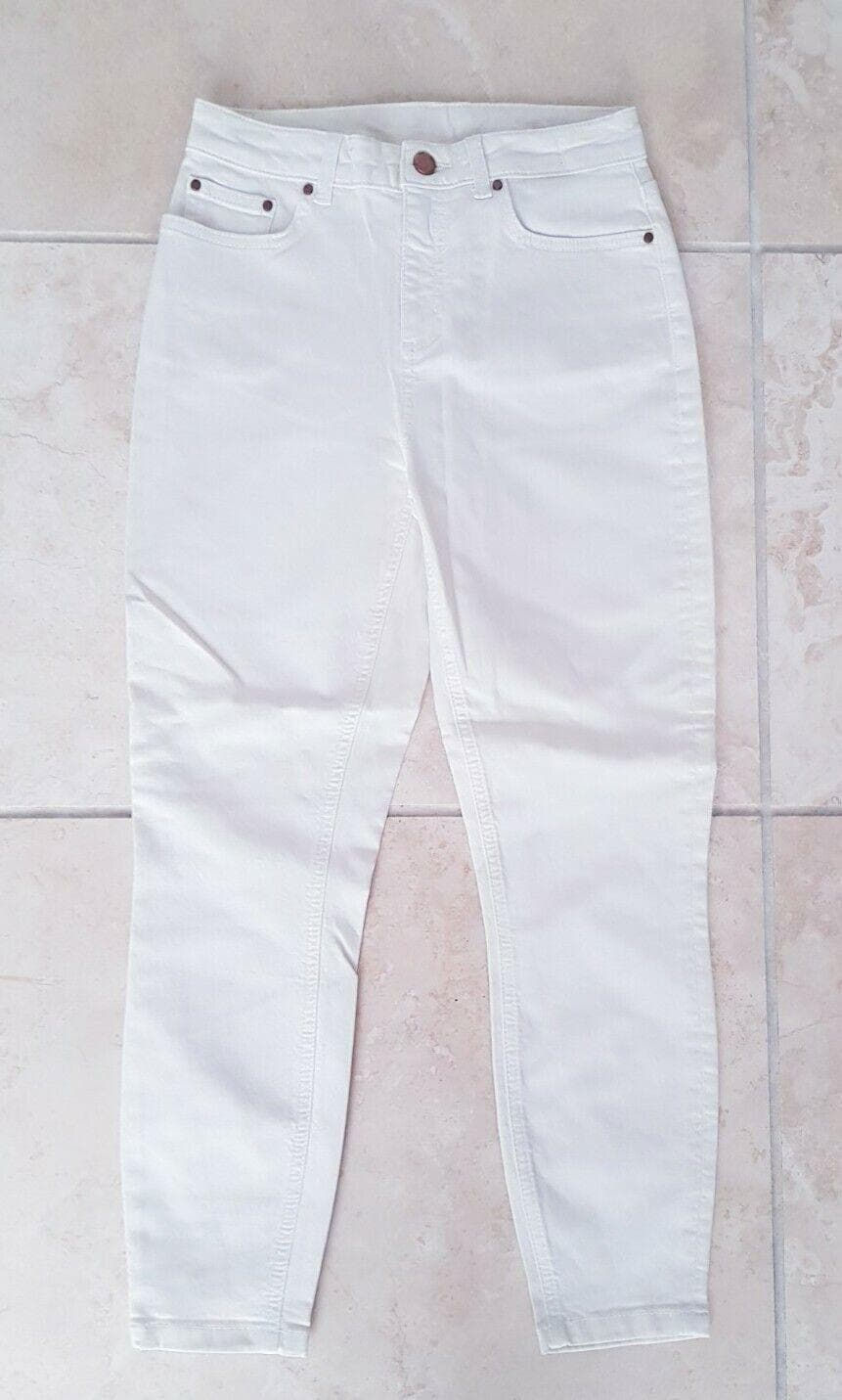 Thumbnail: Boden Ladies The Cropped Soho Skinny T0115 Jeans Ecru Size Uk 10R Brand New