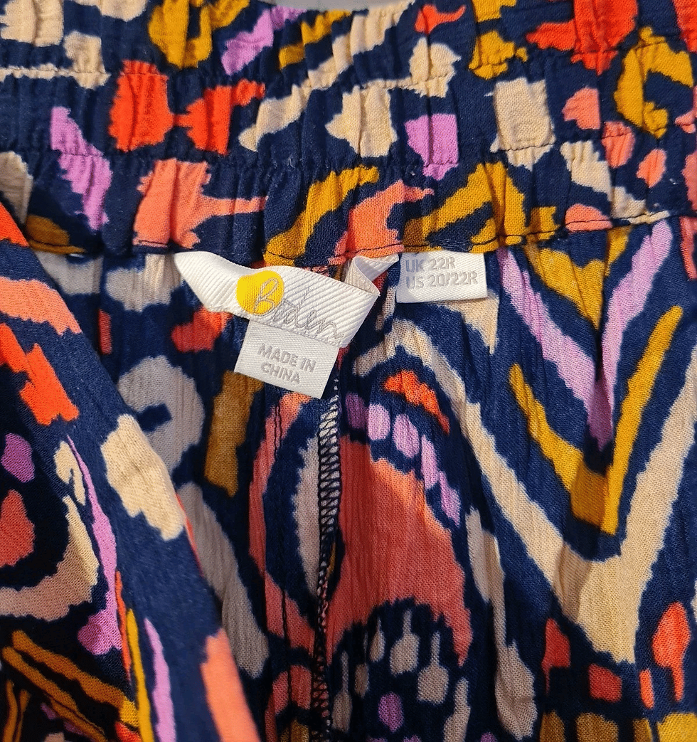 Thumbnail: BODEN Grace Crinkle Wide Leg Trousers R0142 Size UK 22R Brand New A25