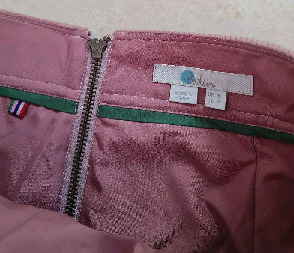 Thumbnail: Boden Beresford Mini Skirt Cord Pink Size Uk 8 Brand New Sample S4