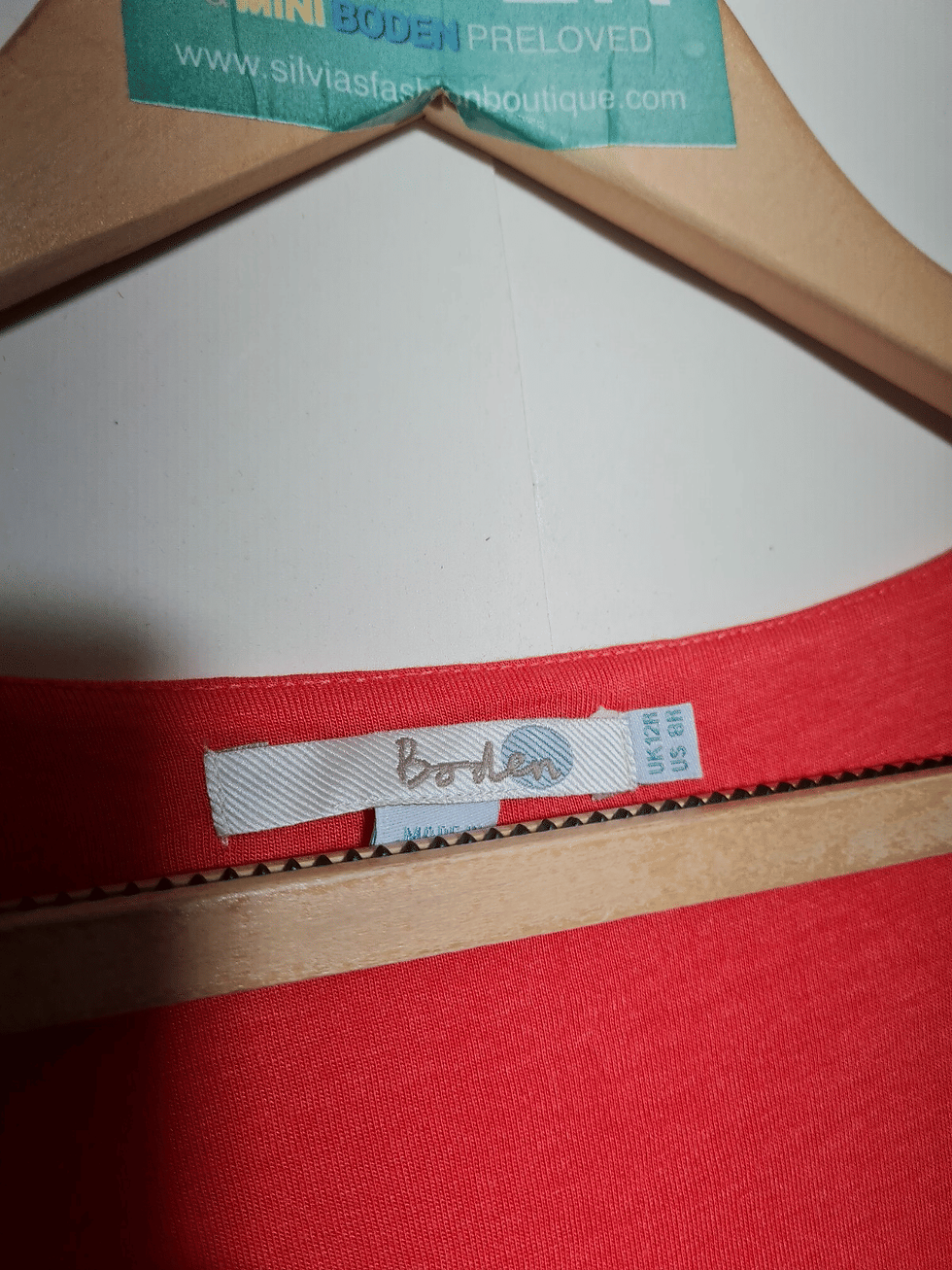 Thumbnail: BODEN Jersey Dress RED Colourblock RRP £85 SIZE UK 12R Preloved A10