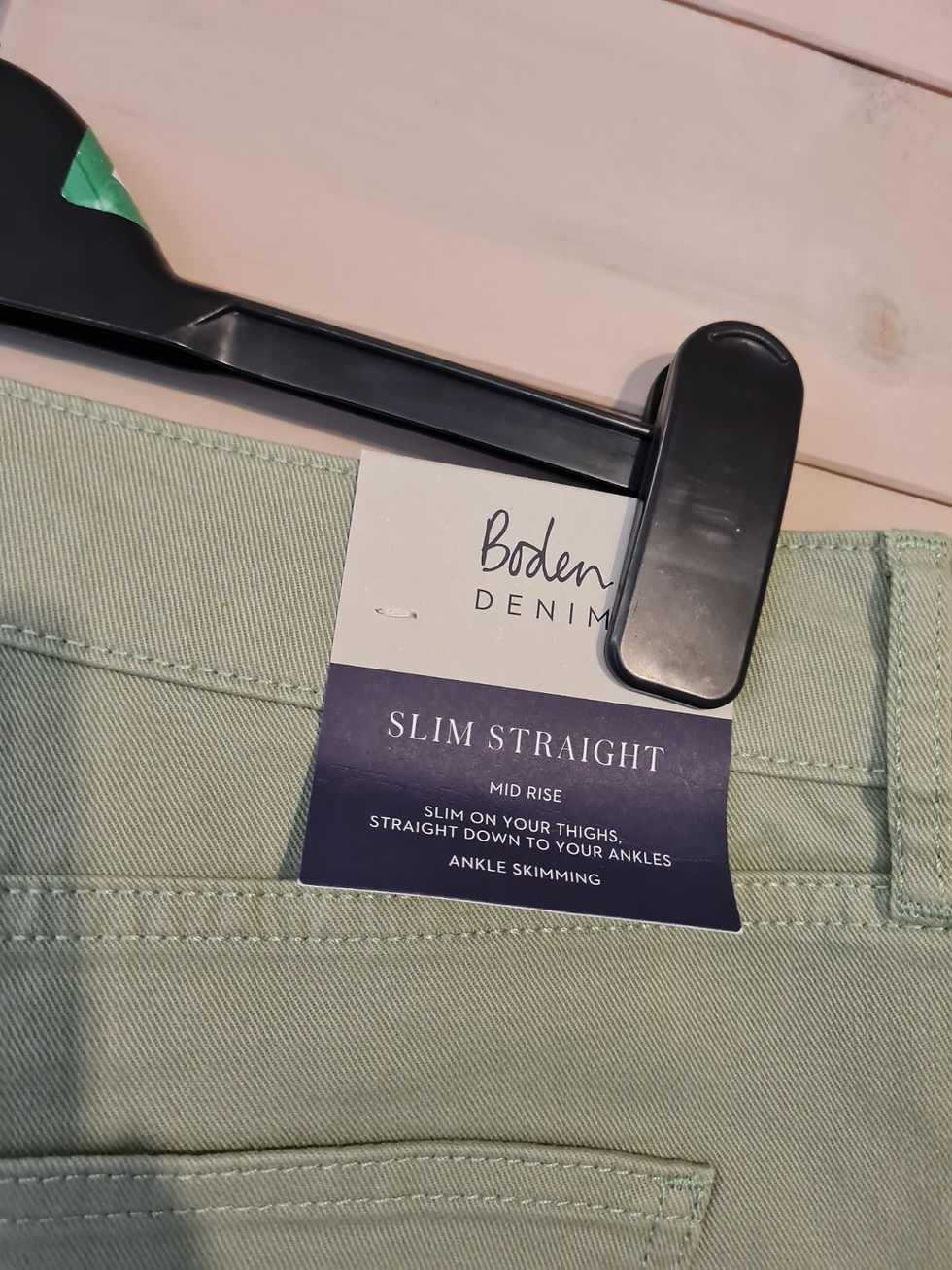 Thumbnail: BODEN Slim Straight JEANS Laurel Green T0550 SIZE UK 16P Brand New A3