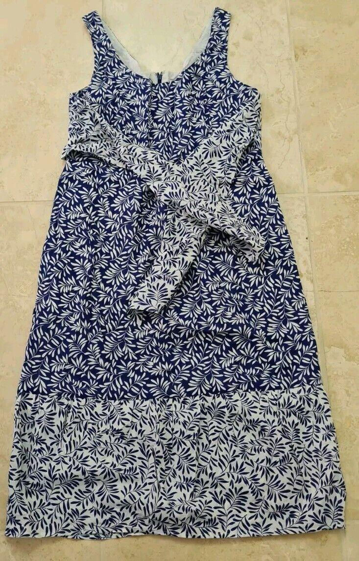 Thumbnail: Boden Ladies Cotton Dress NavyIvory Size Uk 8 Brand New Sample D40