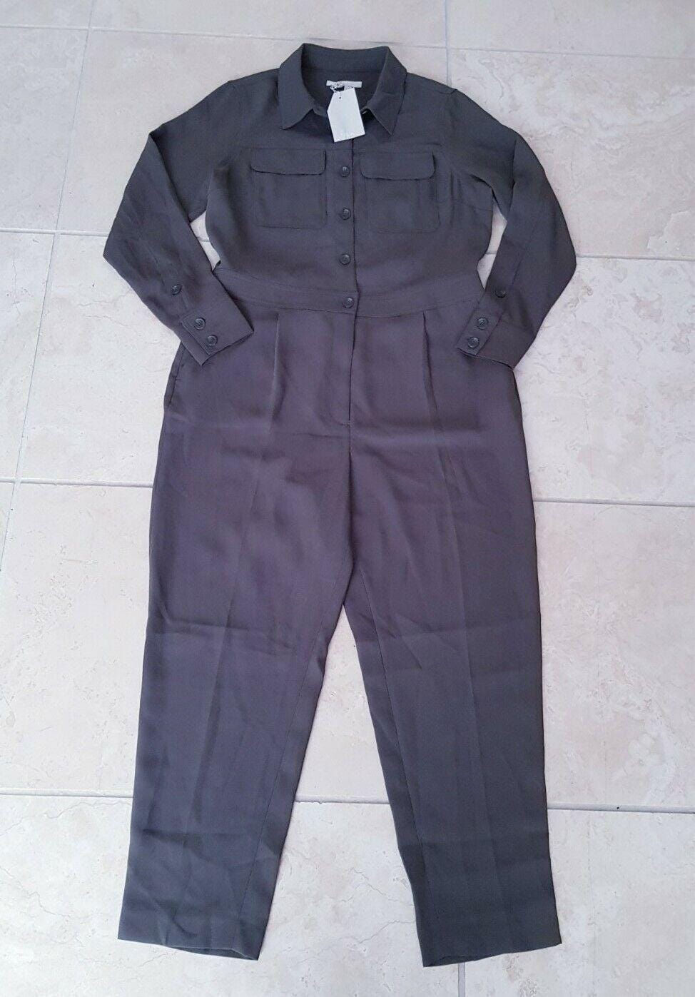 Thumbnail: Boden Zada Straight Leg Smart Evening Occasion Jumpsuit Uk 8R New T0268 Khaki P2