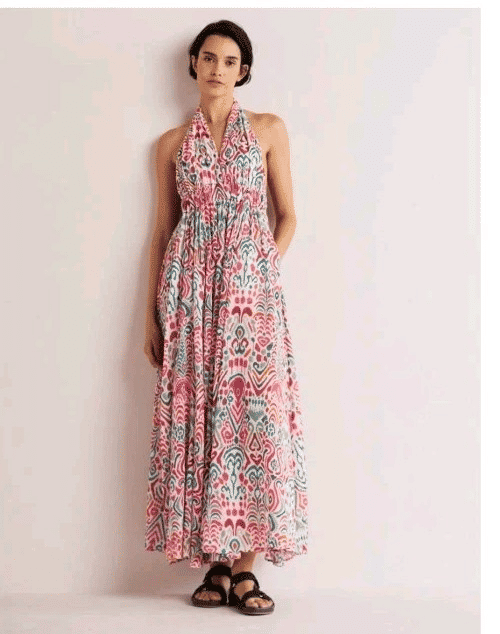 Thumbnail: BODEN Imogen Halterneck Maxi Dress D0255 RRP £120 Size UK 20R Brand New A25
