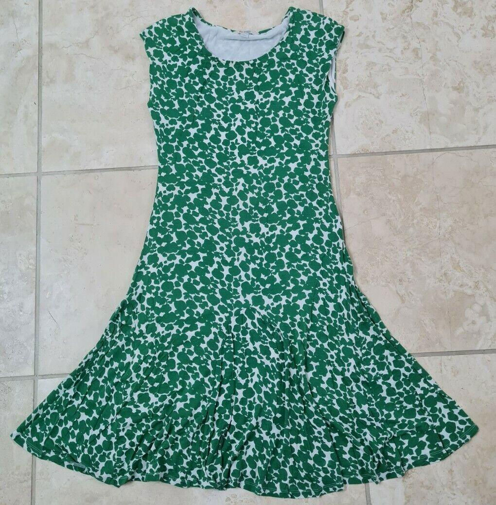 Boden Avril Jersey Dress Green Size Uk 8R Excellent Condition Ww267 D48
