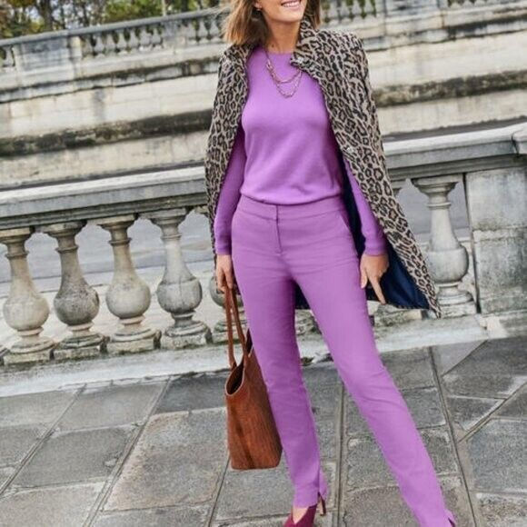 BODEN Richmond Trousers LUPIN PURPLE T0113 RRP £80 UK 8P EXCELLENT CONDITION