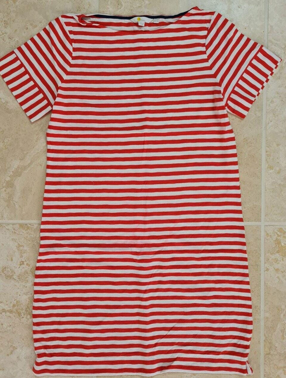 Thumbnail: Boden Darcey Jersey Tunic Dress Red Stripes Uk 8L J0805 Excellent Condition D22