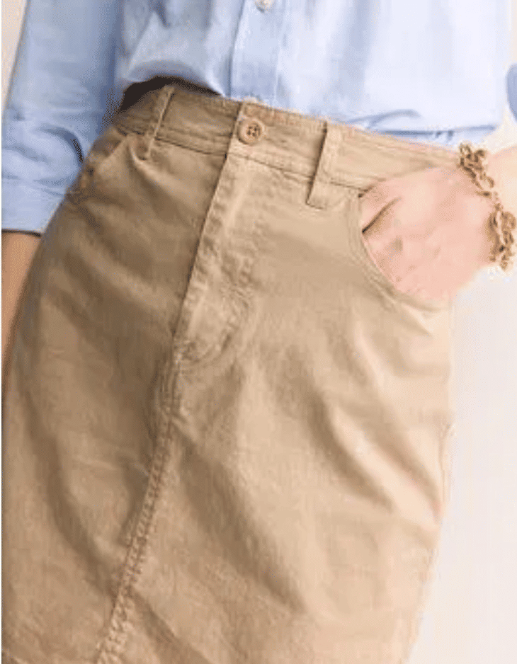 Thumbnail: Boden Ladies Nell Chino Skirt Beige Size UK 6 R0557 Brand New A18
