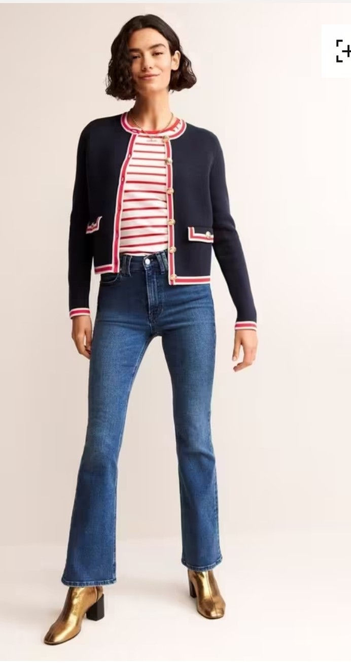 Thumbnail: Boden Holly Knitted Jacket Navy Size UK 20 K0708 Brand New A7