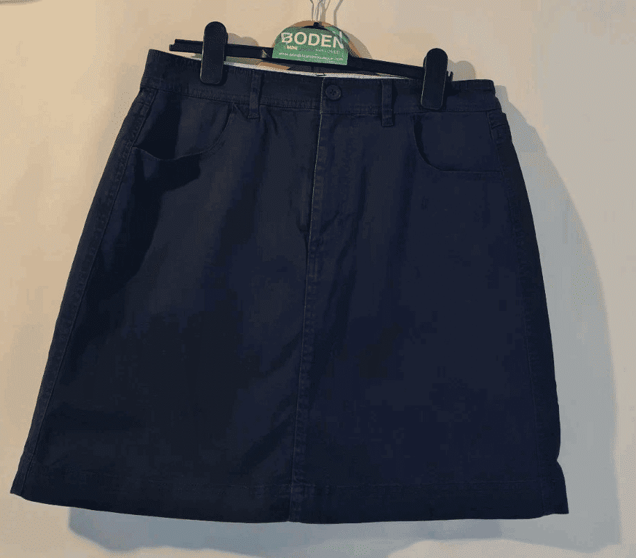 Thumbnail: Boden Ladies Nell Chino Skirt Navy Size UK 12 R0557 Brand New A22