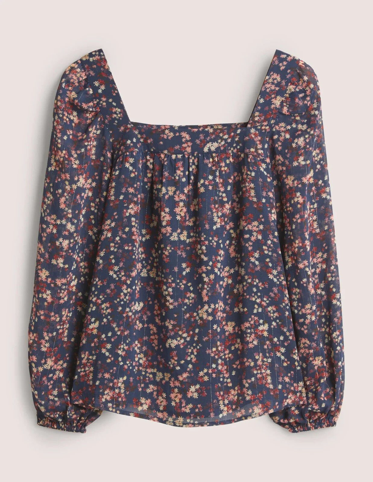 BODEN Square Neck Printed Top Multi, Pop Bloom SIZE UK 8 BRAND NEW T1097 T10