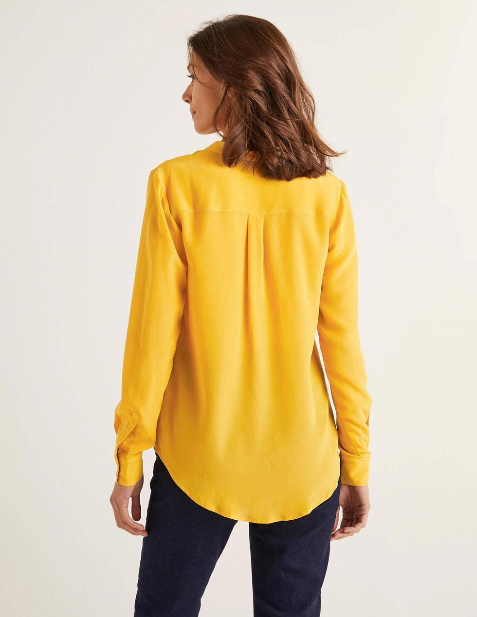 Thumbnail: Boden Tuscan Sun Collarless 100% Silk Blouse W0487 Uk 8L Brand New Sample T4