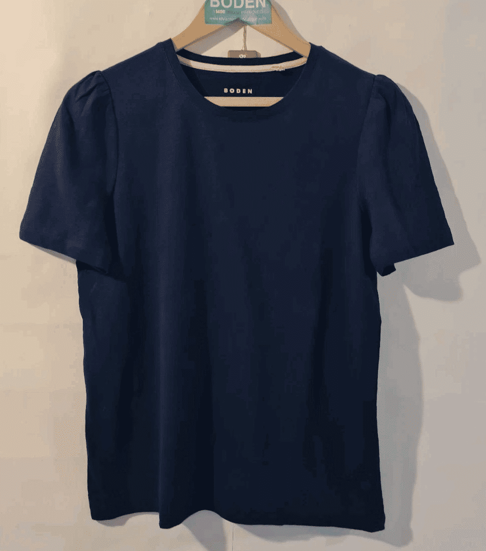 Thumbnail: Boden Cotton Puff Sleeve T-Shirt Blue T1511 Size S Brand New A24
