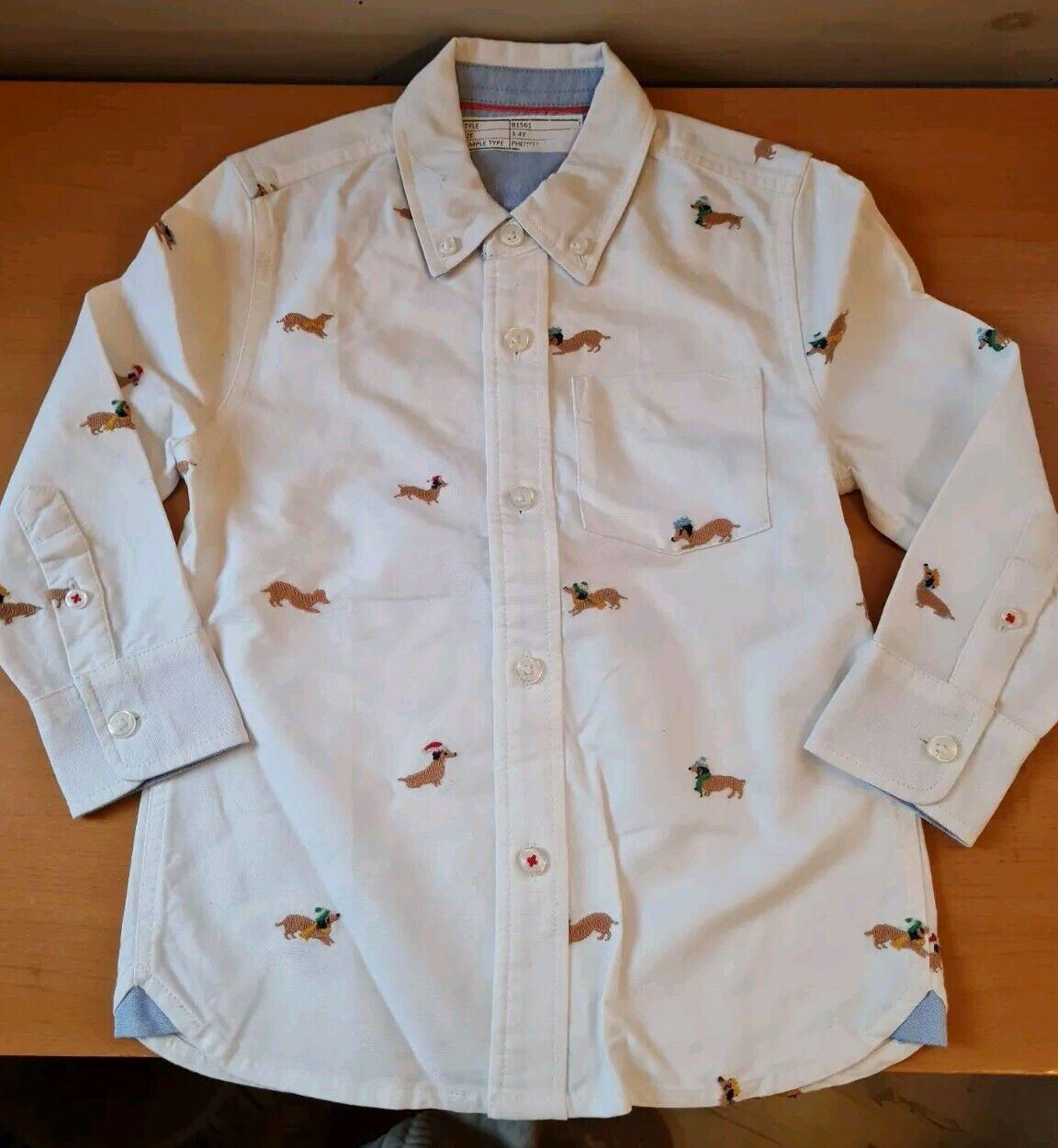 Mini Boden Boys Cotton Long Sleeve Check Shirt Age 3-4 Years Brand New Sample