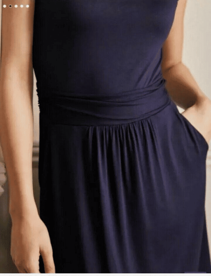 Thumbnail: BODEN Amelie Jersey Dress NAVY J0326 SIZE UK 12L  A19
