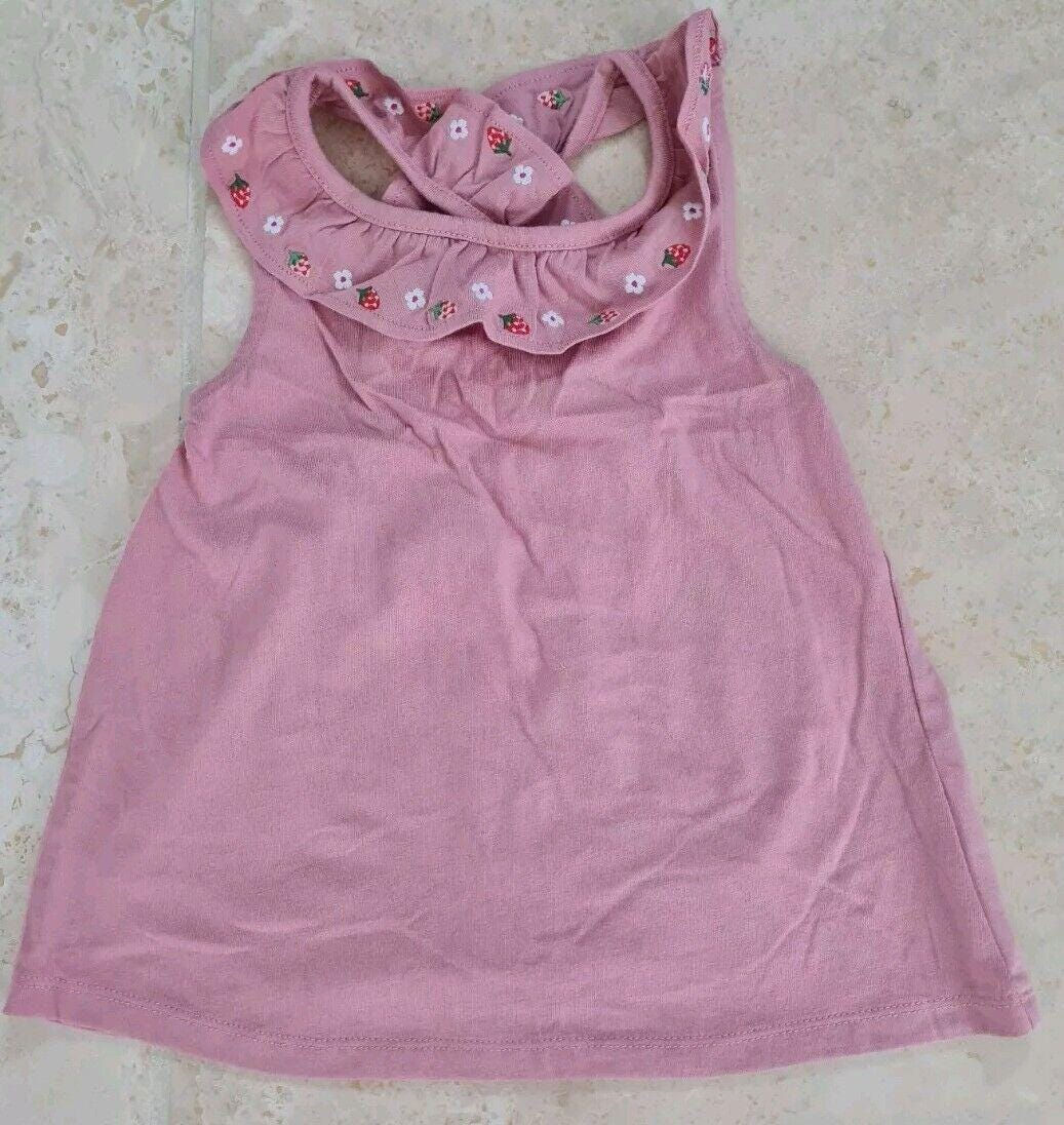 Mini Boden Almond Pink Girls Boden Cross-Back Vest Top Age 11-12 Years Brand New