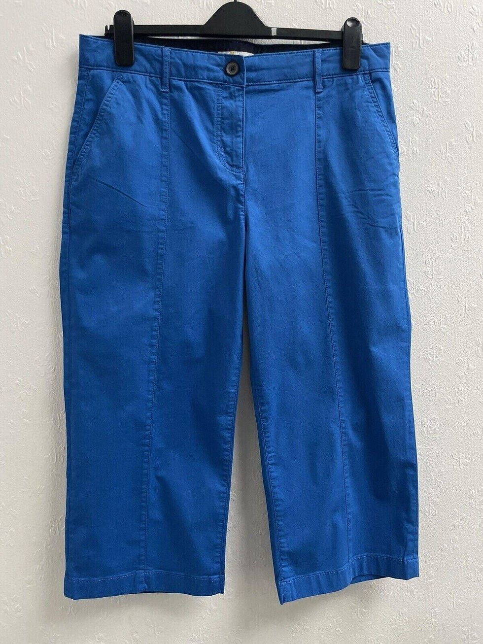 Thumbnail: Boden Daisy Cropped Chino Trousers T0495 Bright Blue UK 10R EXCELLENT CONDITION