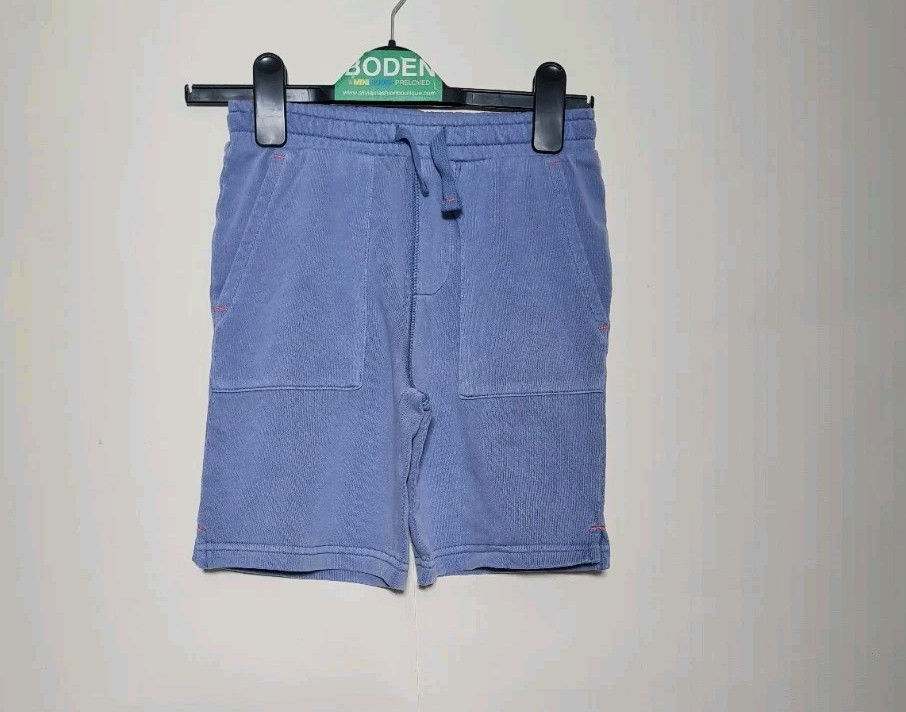 Thumbnail: Mini Boden Boys Casual COTTON Shorts Blue Age 8 YEARS Preloved G10