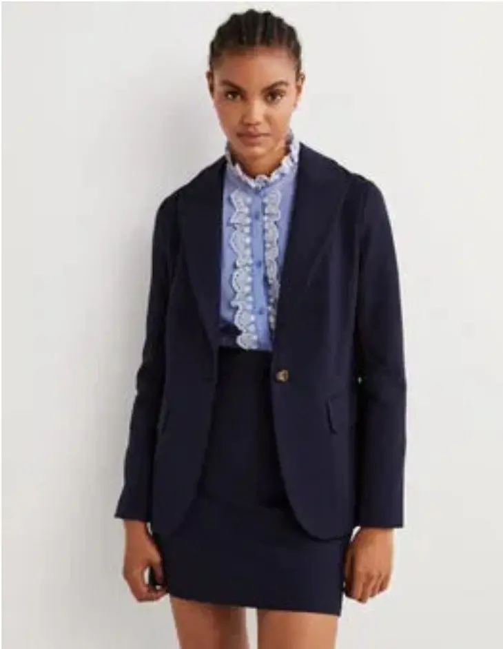 Thumbnail: BODEN Unlined Jersey Blazer Navy RRP £120 U0074 Size UK 16R Brand New A3
