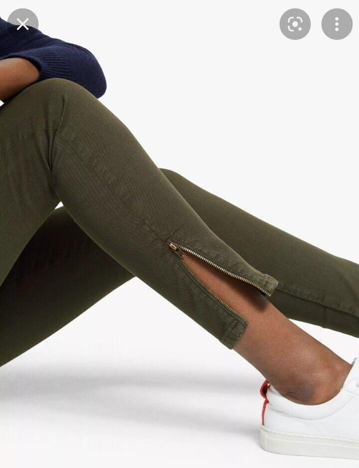 Thumbnail: Boden Super Skinny Biker Jeans Classic Khaki T0085 Uk 20R Brand New