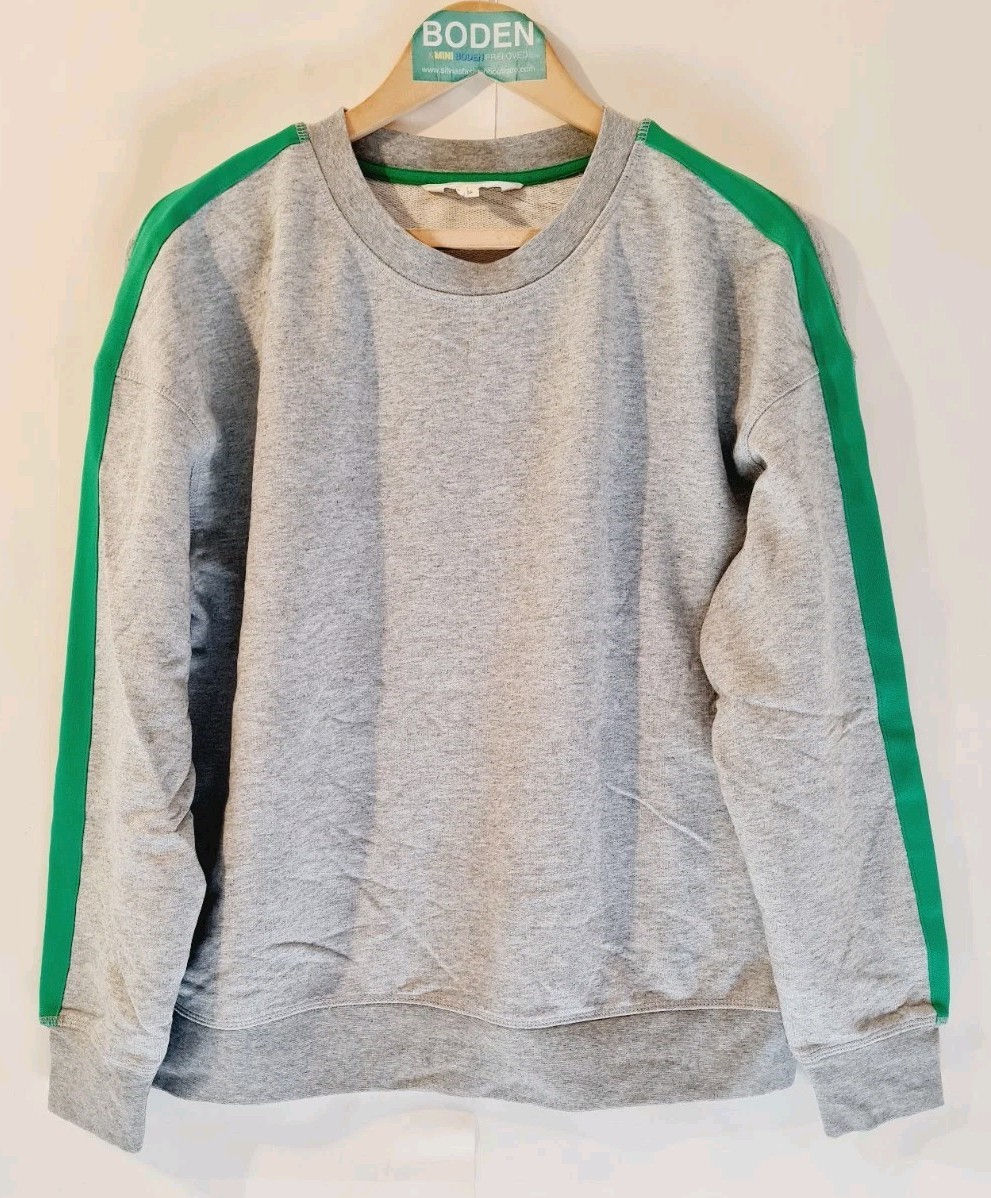 BODEN Drop Shoulder Sweatshirt Grey Size S Brand New A15