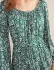 Thumbnail: BODEN Scoop Tiered Jersey Mini Dress Bottle Green Bloom Cascade UK 8L NEW D35