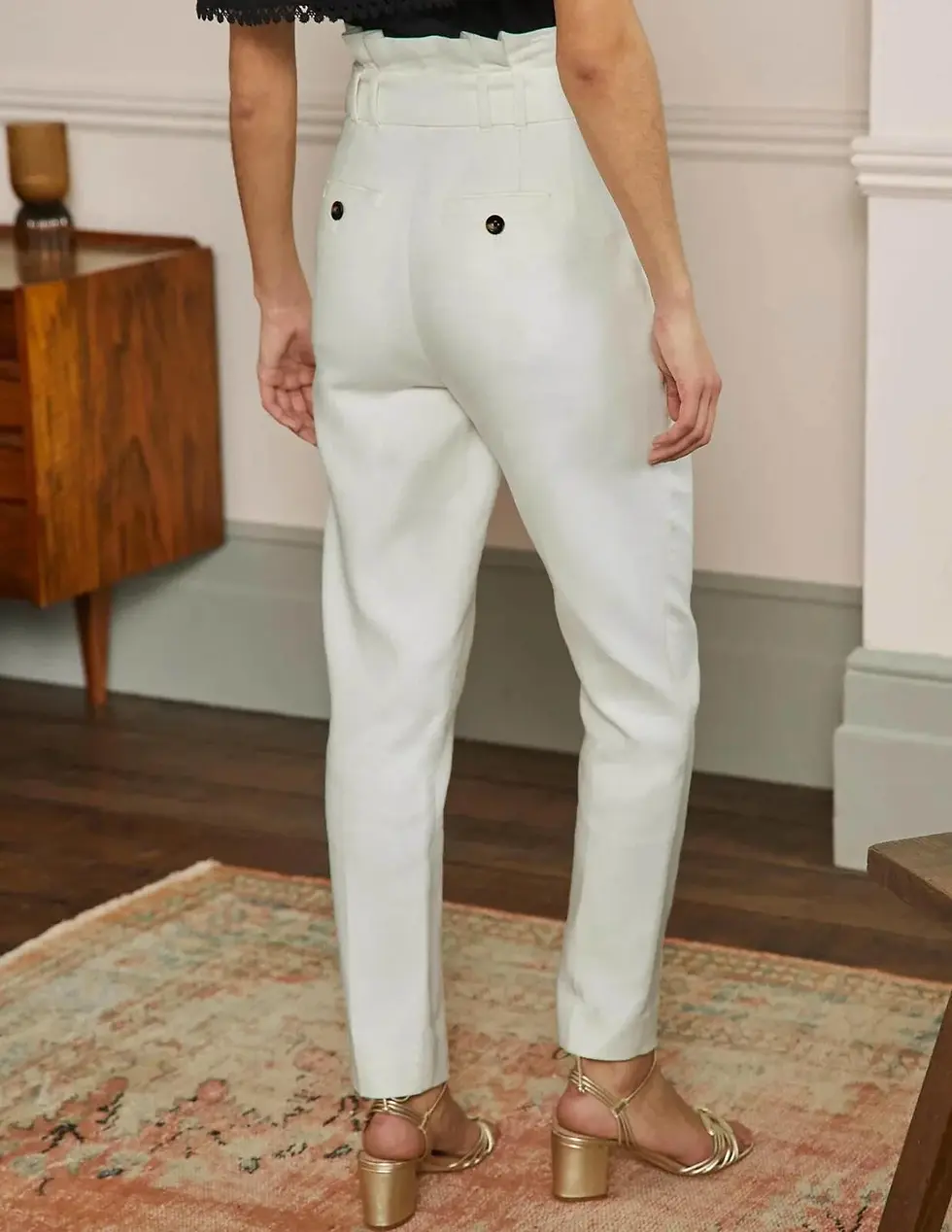 Thumbnail: BODEN Carrie Paperbag Trousers Ivory SIZE UK 16R BRAND NEW R0104 A6
