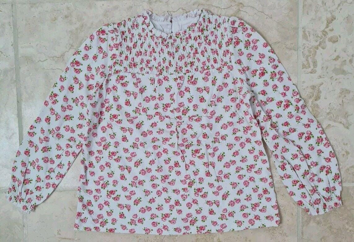 Mini Boden Girls Floral Long Sleeve Soft Cotton T-Shirt Age 7-8 Years Brand New