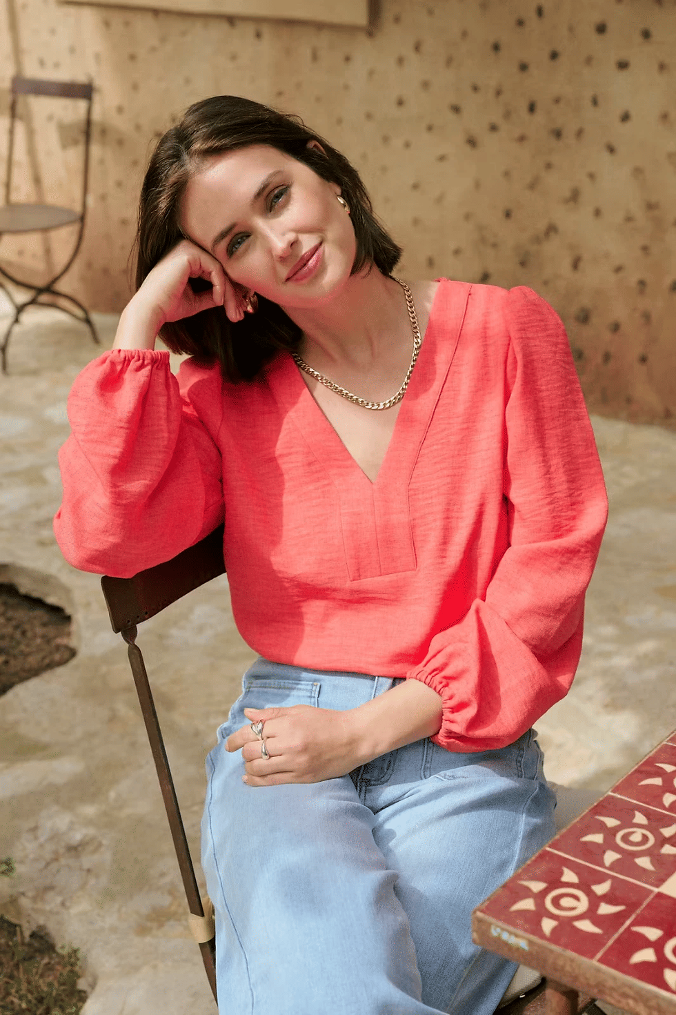 Thumbnail: Kaffe Ladies KAelise Blouse CORAL SIZE UK 8 BRAND NEW