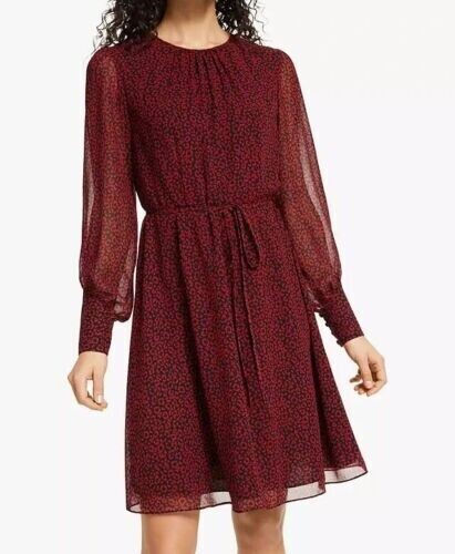 Boden Blossom Leopard Print Dress Poinsettia SIZE UK 18R W0390 BRAND NEW D12
