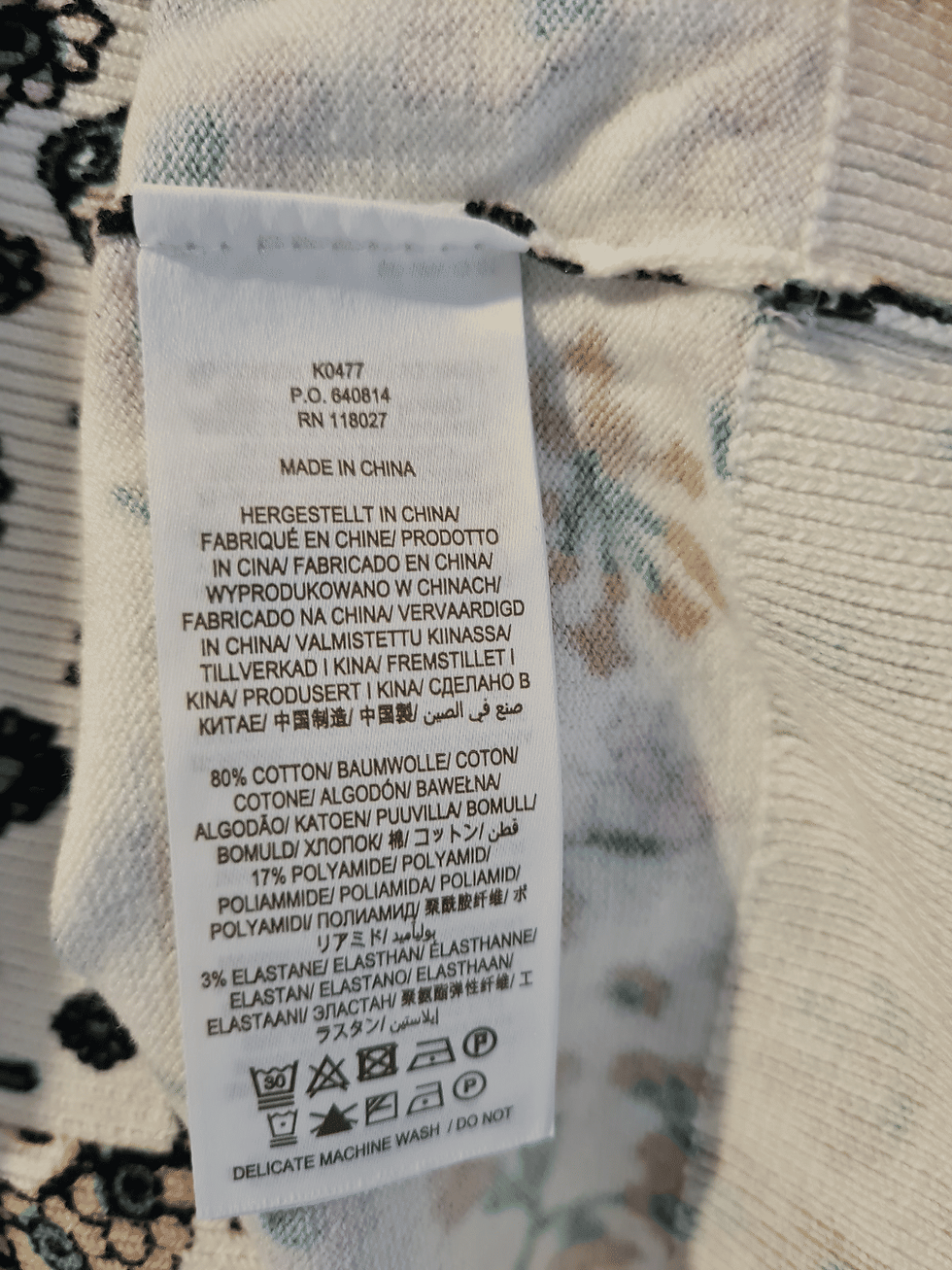 Thumbnail: BODEN Emilia Cotton Crew Jumper Floral K0477 Size M Brand New A25