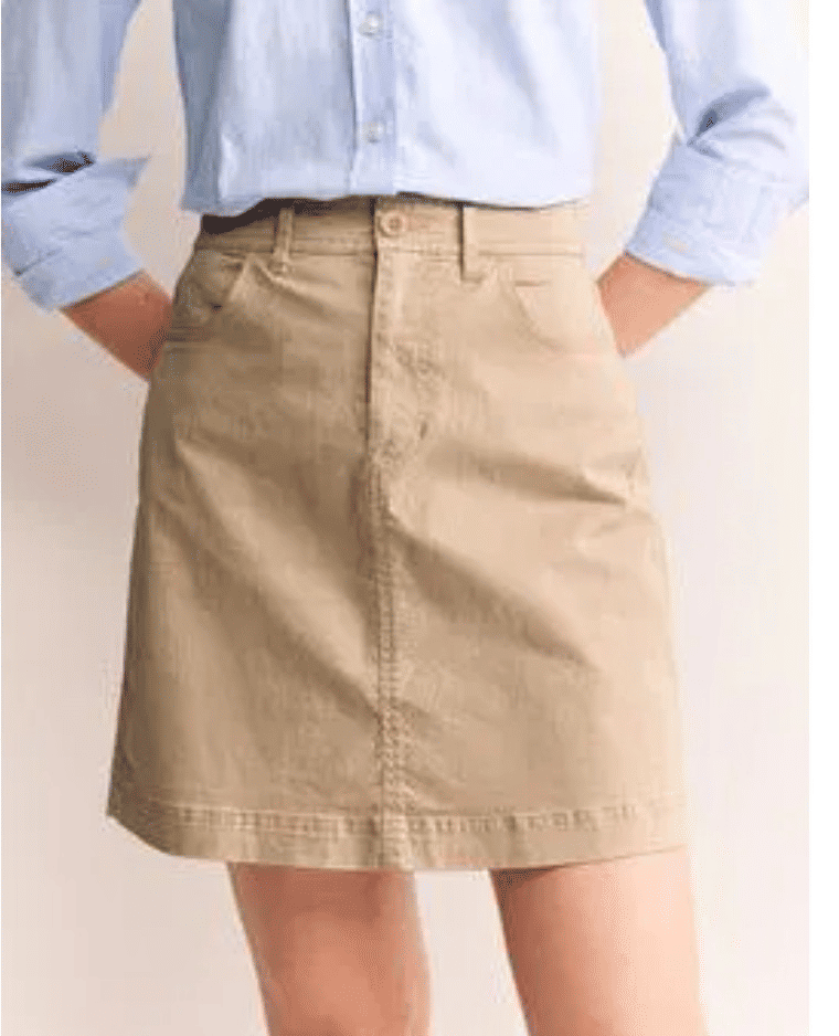 Thumbnail: Boden Ladies Nell Chino Skirt Beige Size UK 6 R0557 Brand New A18