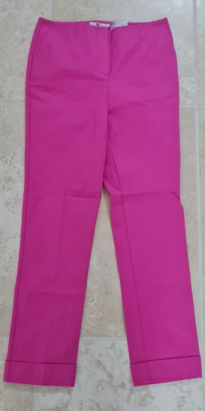 BODEN Kensington Turn-Up Trousers PINK T0283 RRP £80 SIZE UK 8 BRAND NEW SAMPLE