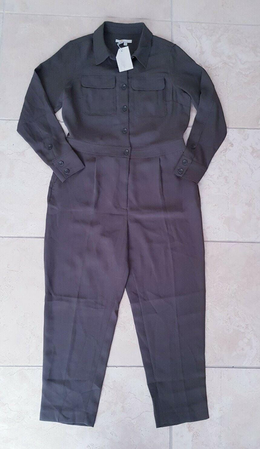 Thumbnail: Boden Zada Straight Leg Smart Evening Occasion Jumpsuit Uk 8R New T0268 Khaki P2
