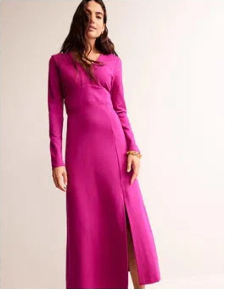 Boden V-Neck Ponte Maxi Dress RRP £110 Size UK 8P D0826 Brand New A11