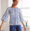Thumbnail: Boden Ladies Laurie Linen Top White Blue Paisley Uk 8R Brand New Sample T22