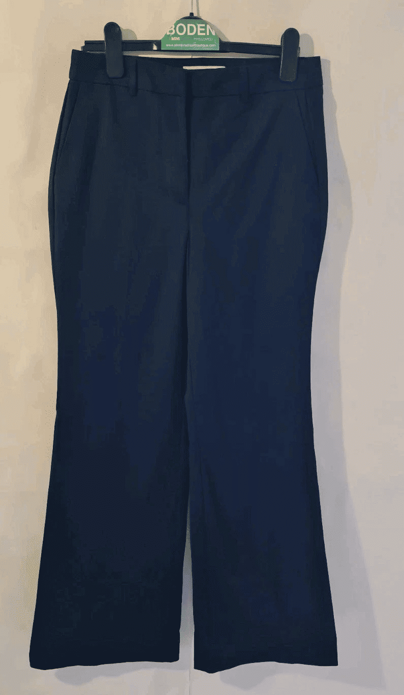 Thumbnail: BODEN Brompton Bi-Stretch Trousers Black R0425 Size UK 10R Brand New A14