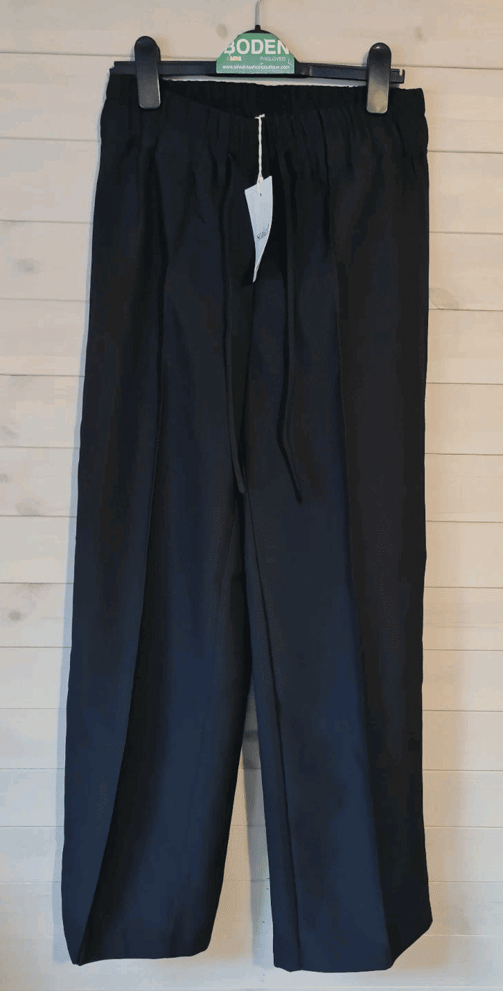 Thumbnail: Soaked in Luxury SLLilu Eureka Salute Black Wide Leg JoggersSize M Brand New