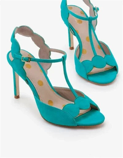 BODEN Cecile Heels AQUA ULTRAMARINE RRP £130 SIZE 40/6.5 BRAND NEW  H3