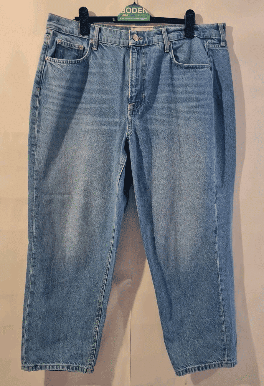 Thumbnail: Boden Mid Rise Tapered Jeans Light Vintage R0482 W31 L28 RRP £85 Preloved T35