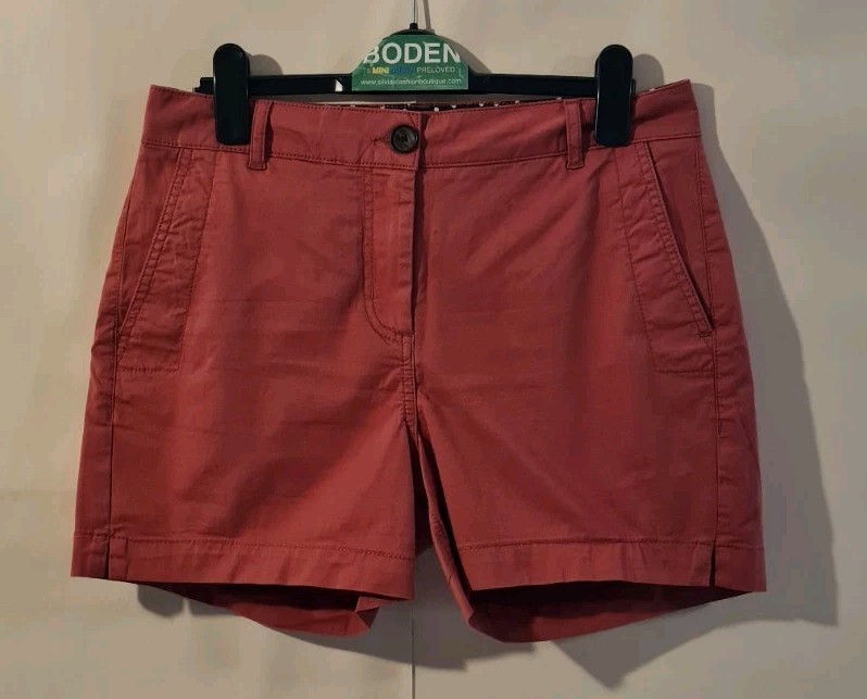 BODEN Helena Chino Shorts CONKER T0299 RRP £45.00 SIZE UK 10 4" BRAND NEW T36