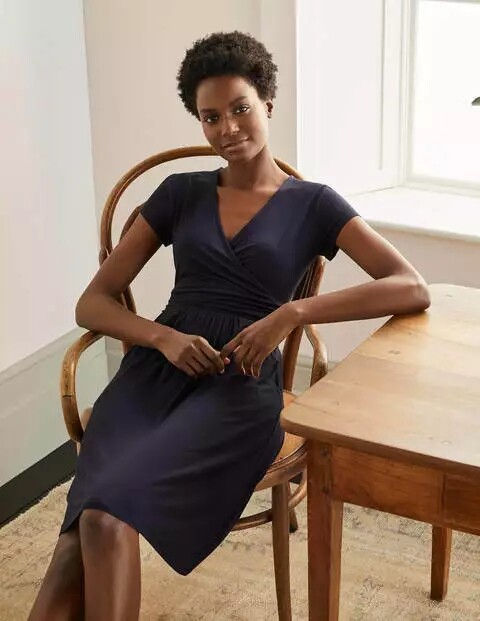 Thumbnail: BODEN Lola Jersey Wrap Dress J0592 RRP £60 SIZE UK 8R BLACK  D2
