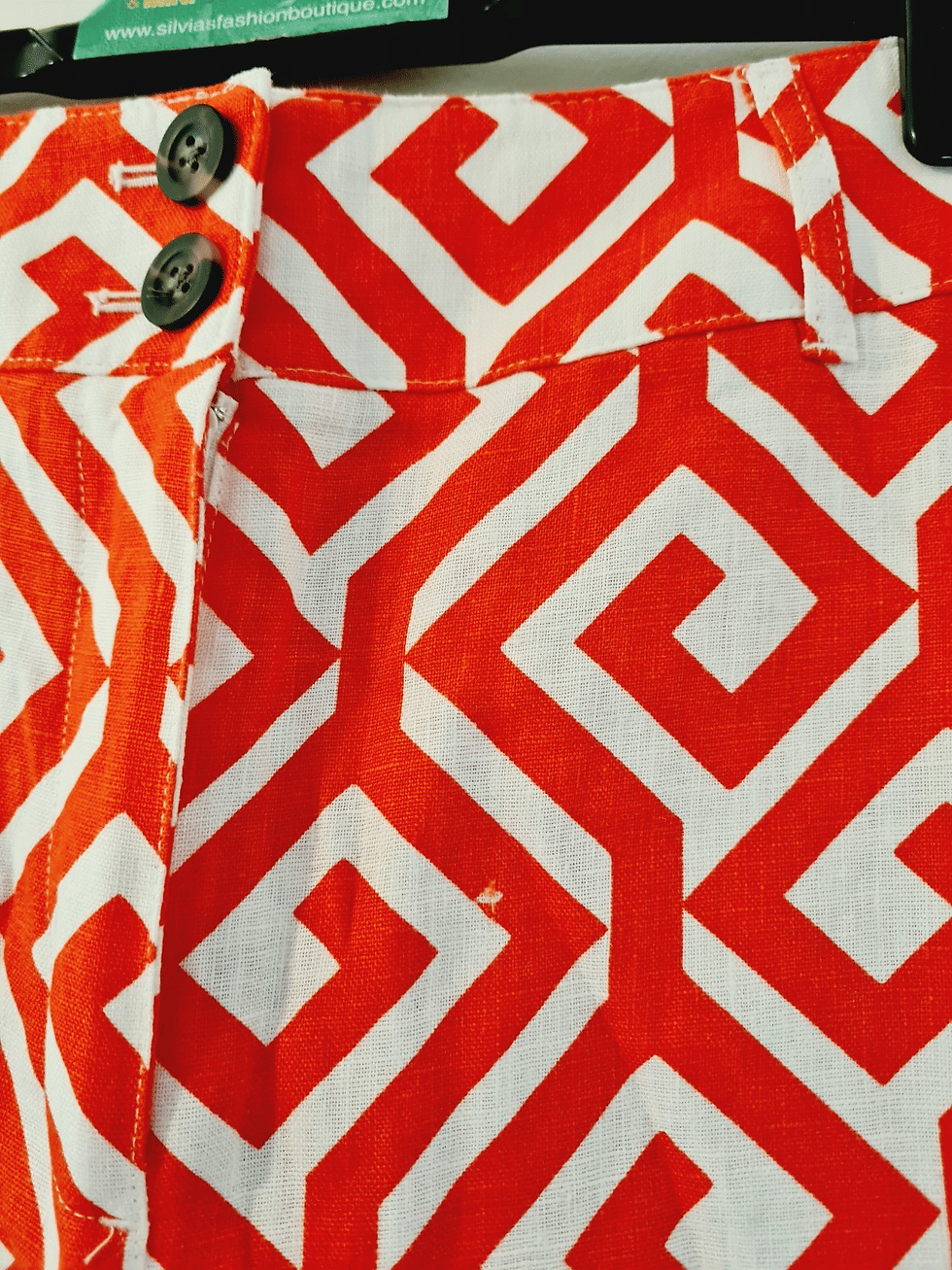 Thumbnail: Boden Westbourne Linen Shorts Geometric R0512 Size UK 12 Brand New A15