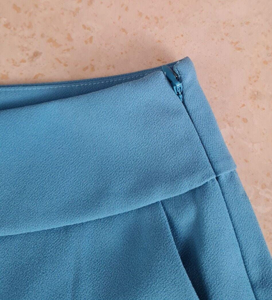 Thumbnail: Boden Ladies Wide Leg Trouser Pants Turquoise Size Uk 8R Brand New Sample