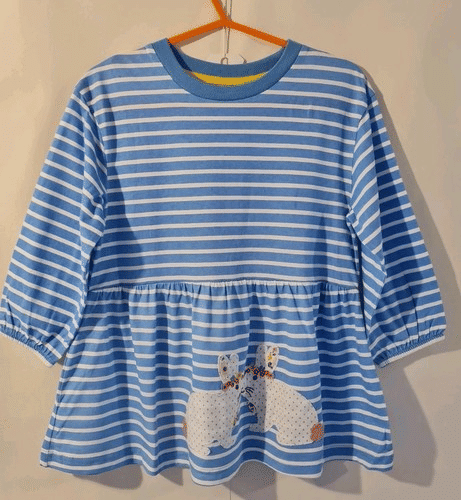 Thumbnail: Mini Boden Cotton Long Sleeve Applique Dress Age 3-4 Years Brand New SAMPLE G5