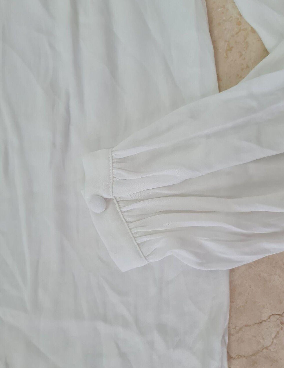 Thumbnail: Boden Ivory Long Sleeve Blouse Top Size Uk 6L Preloved Sample T1