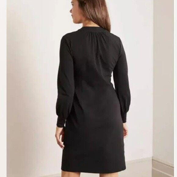 Thumbnail: Boden Bess Shift Dress Black Tie Neck Retro Size Uk 14R J0754 Brand New D20